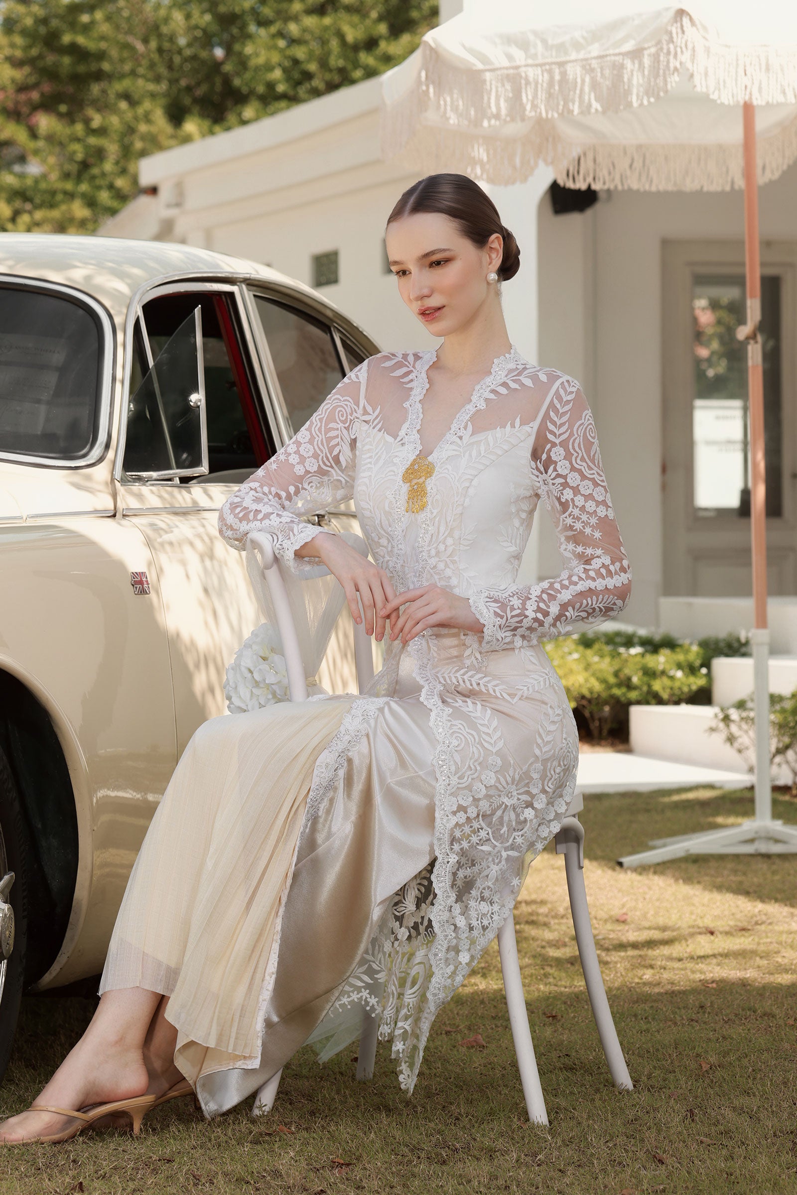 Amour Kebaya Set (Champagne)