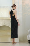 Veya Linen Polka Dress (Black)