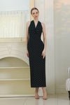 Veya Linen Polka Dress (Black)