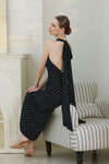 Veya Linen Polka Dress (Black)