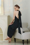 Veya Linen Polka Dress (Black)