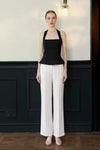 Ava Linen Top (Black)