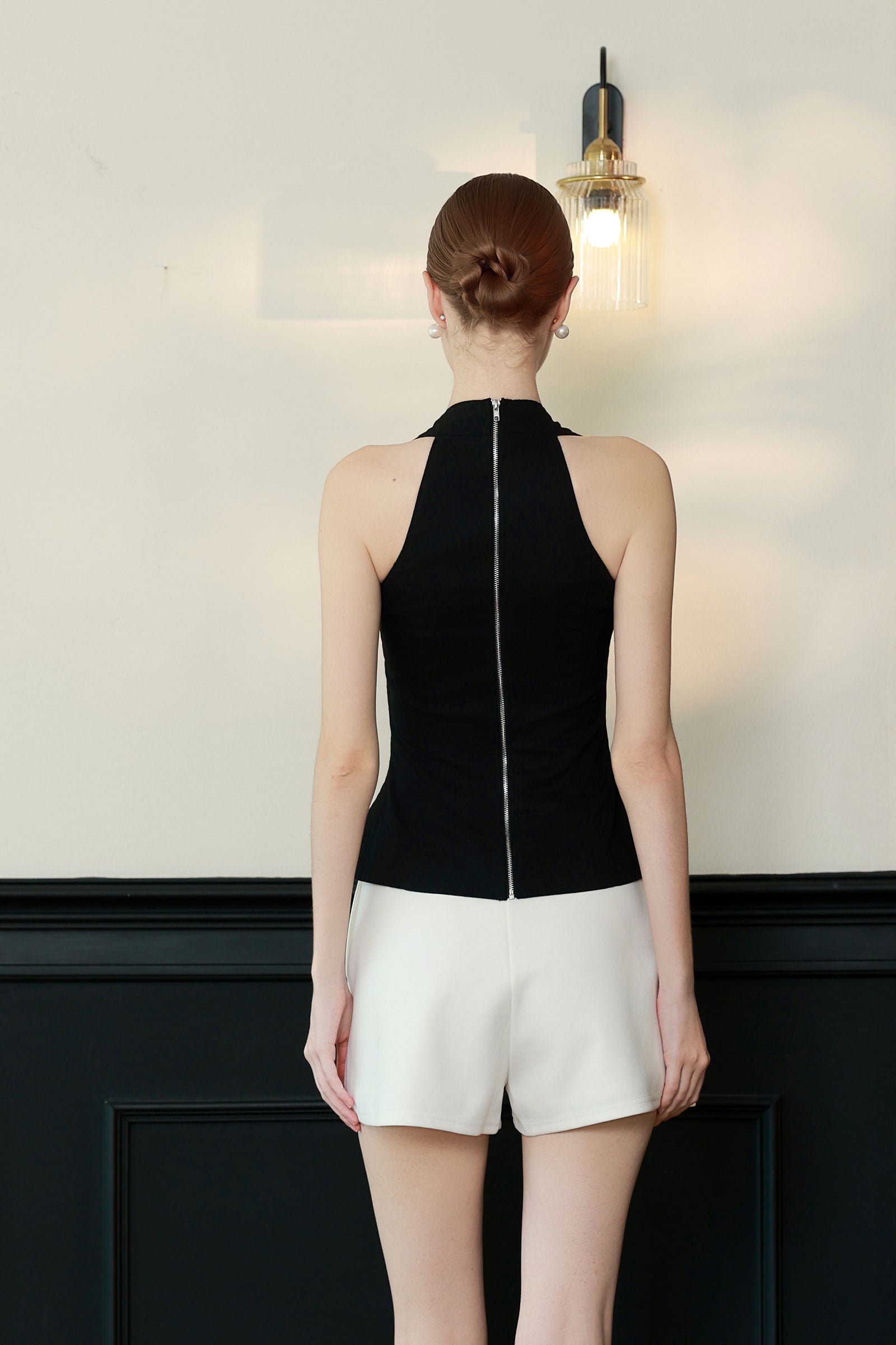 Ava Linen Top (Black)