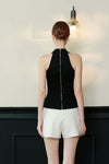 Ava Linen Top (Black)
