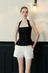Ava Linen Top (Black)