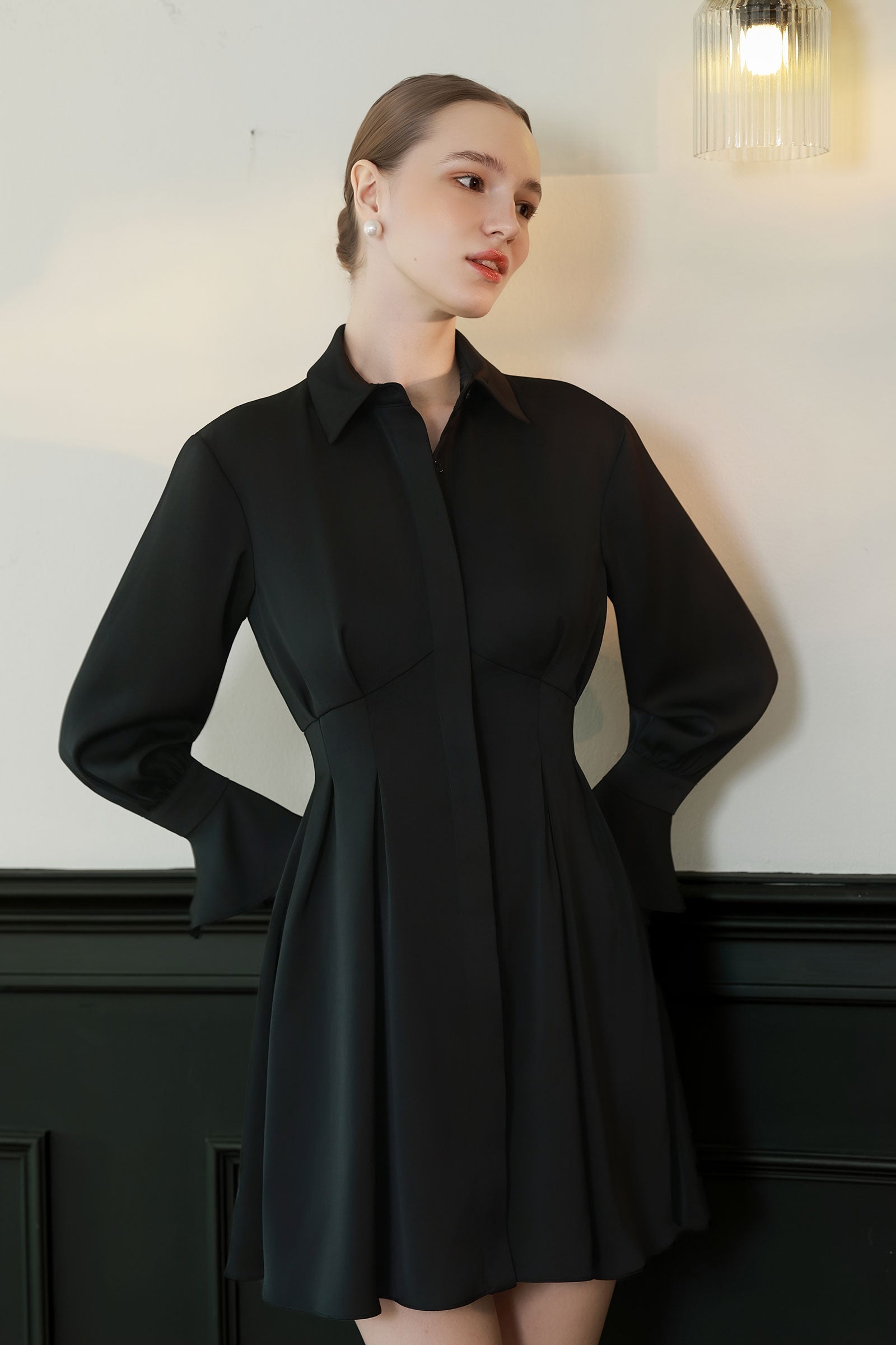 Maeve ShirtDress (Black)