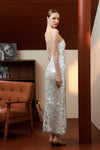 Lumière Pearl Sequin Dress (White)