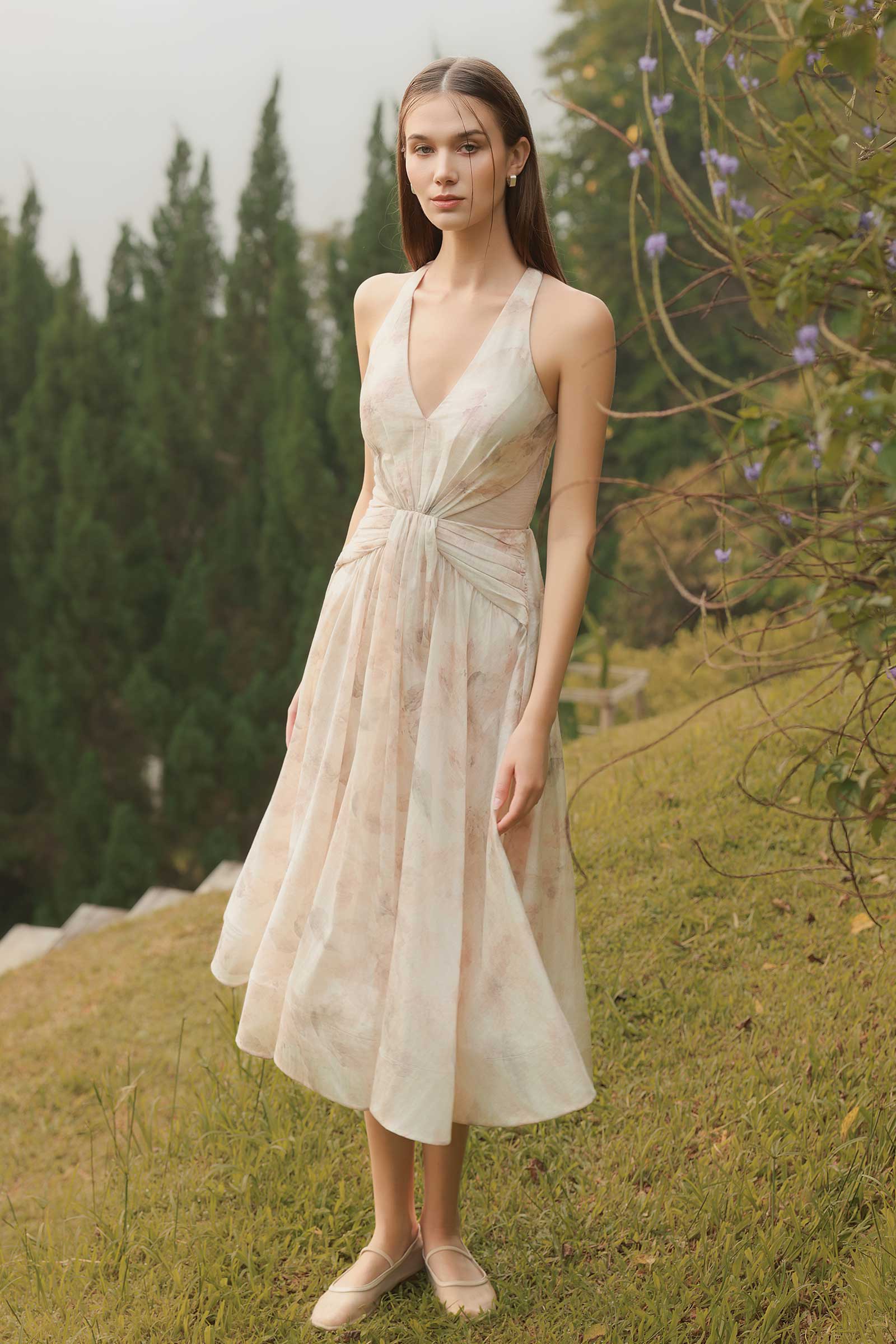 Isaline Linen Dress (Cream)