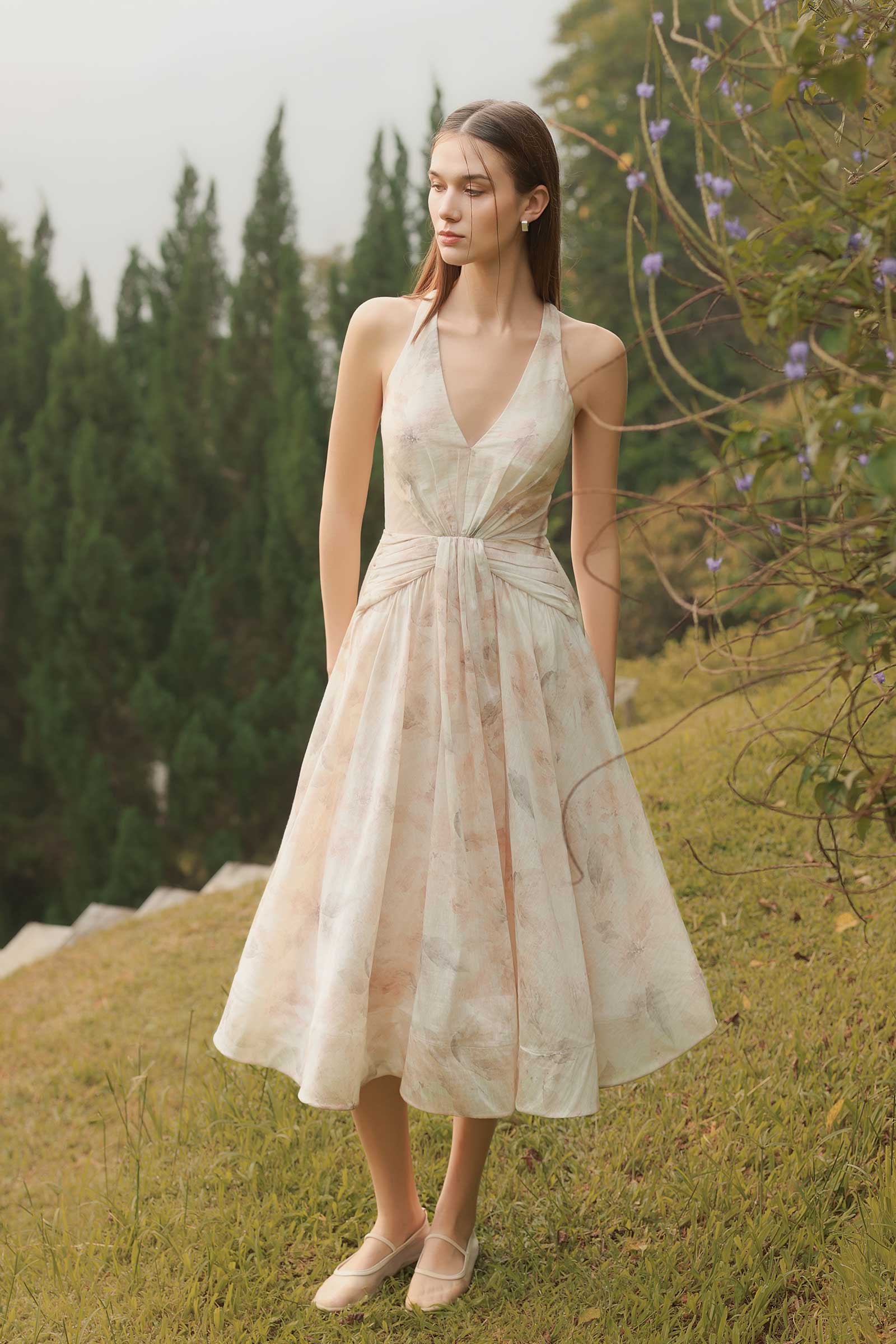 Isaline Linen Dress (Cream)