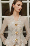 Bauhinia Kebaya Top (Cream)