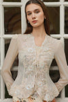 Bauhinia Kebaya Top (Cream)