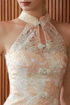 Yu Xi Qipao Top (Peach)