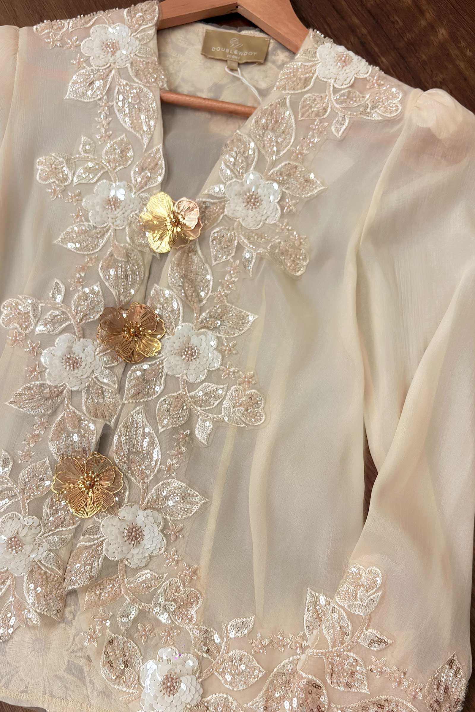 Bauhinia Kebaya Top (Cream)