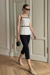 Sienne Belted Capri Pants (Black)