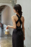 Veya Linen Polka Dress (Black)
