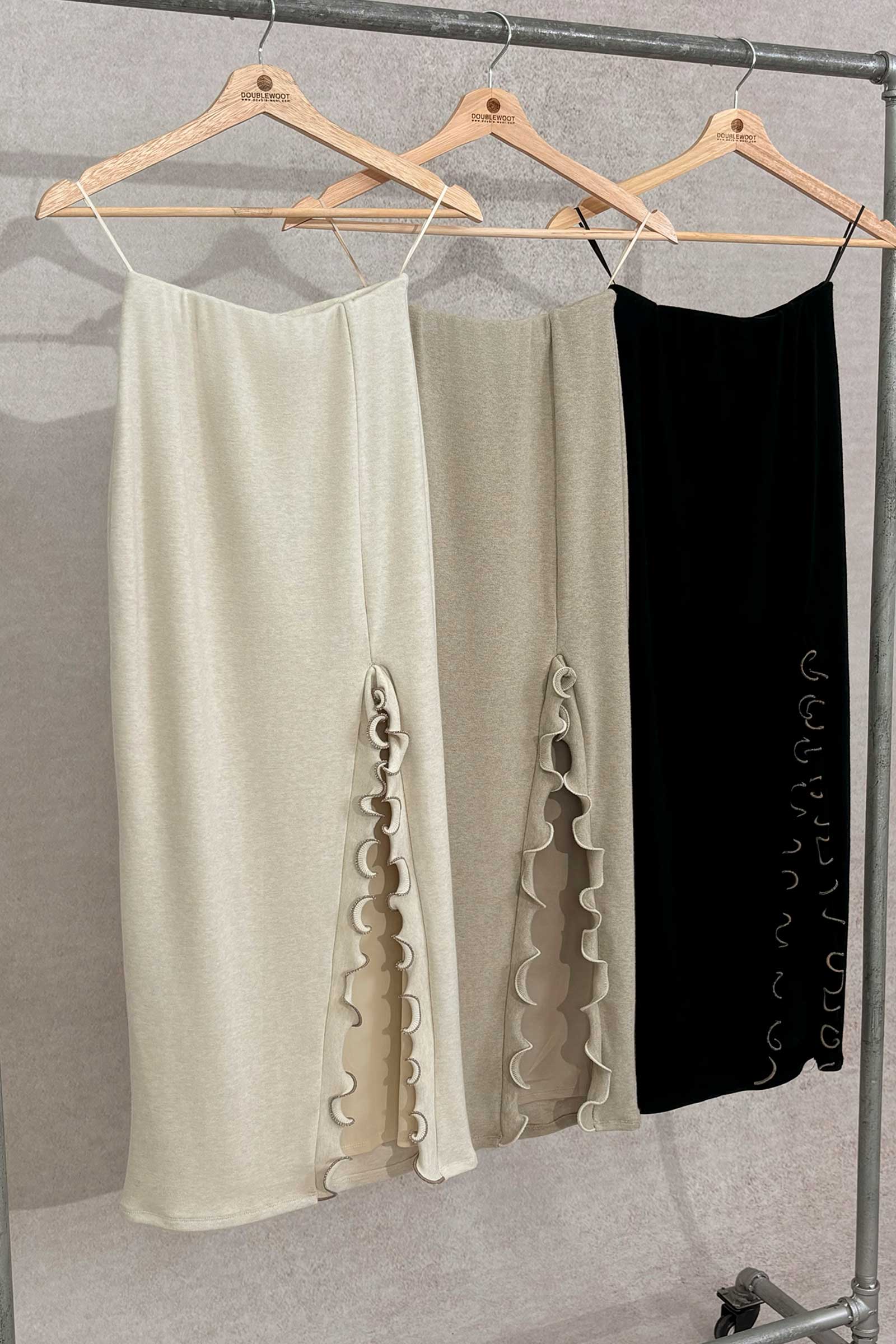 Drenielle Knit Skirt (Cream)