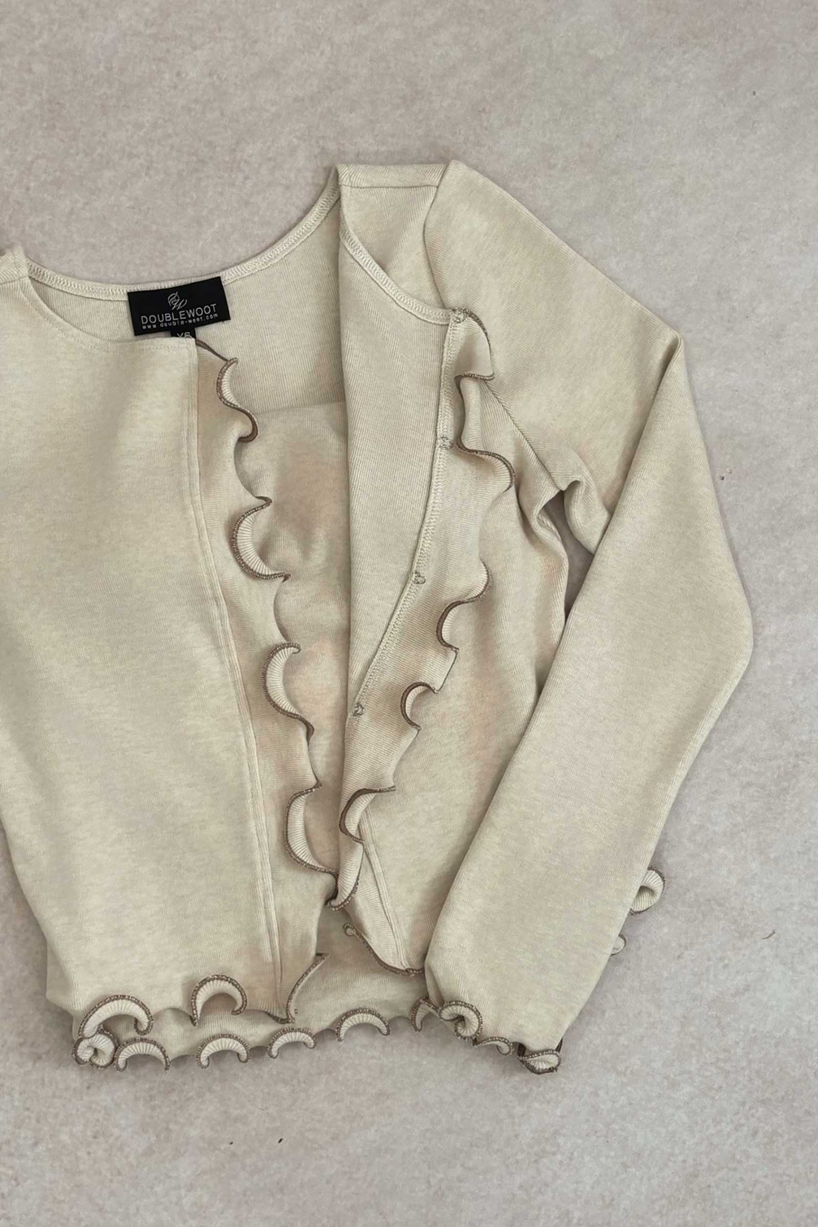 Drenielle Knit Top & Cardi Set (Cream)