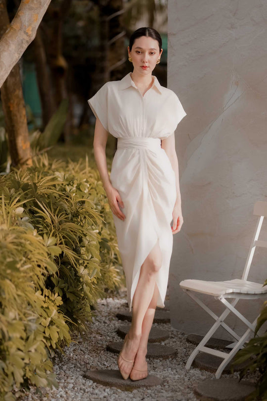 Delsince Shirt Dress (Cream)