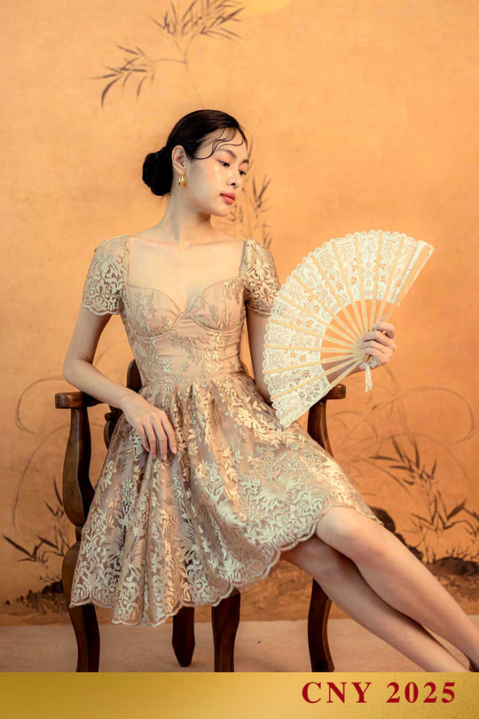 Lei Qiu Dress (Gold)