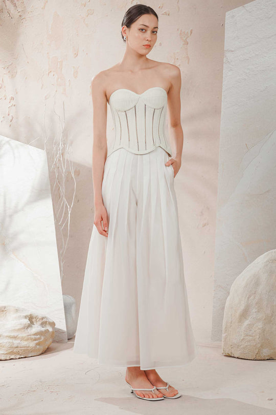 Darz Organza Pants (Off White)