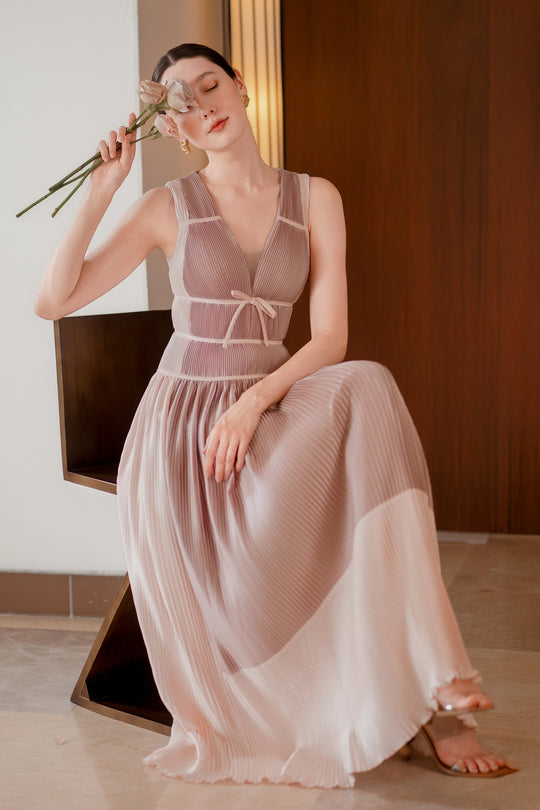 Dazelle Dress (Dusty Purple+Pink)