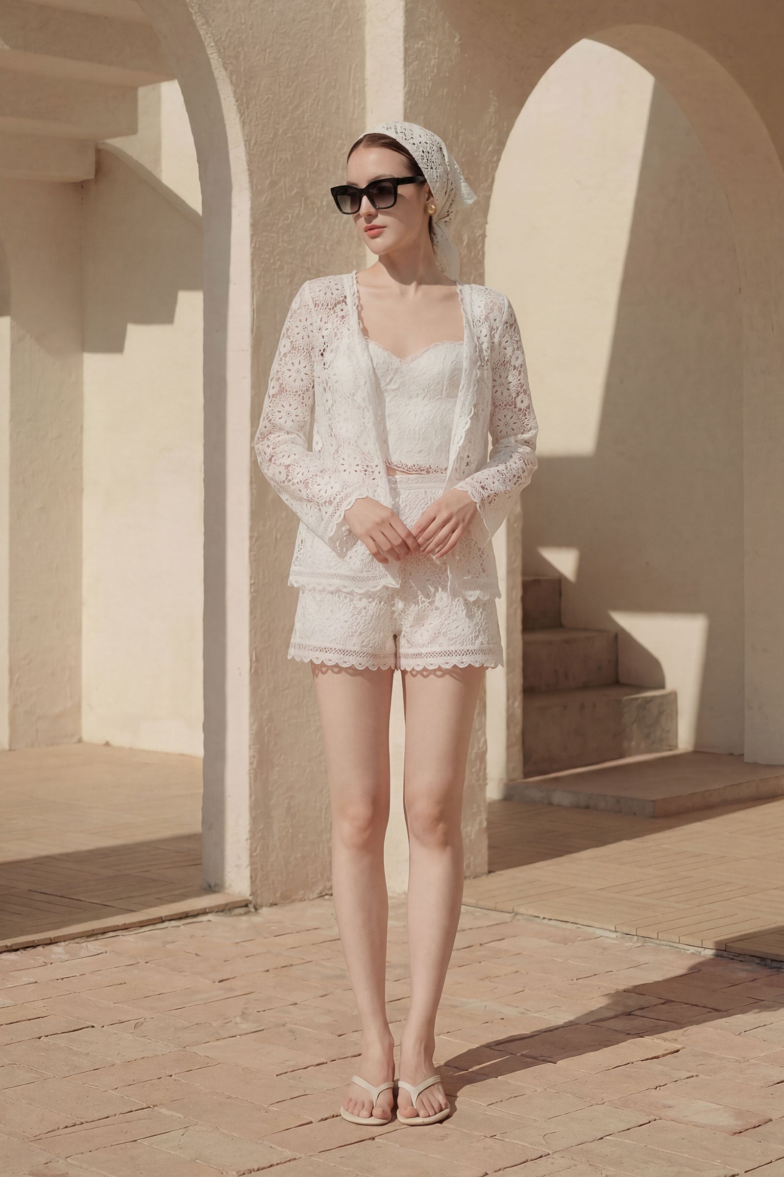 Capri Top Set (White)
