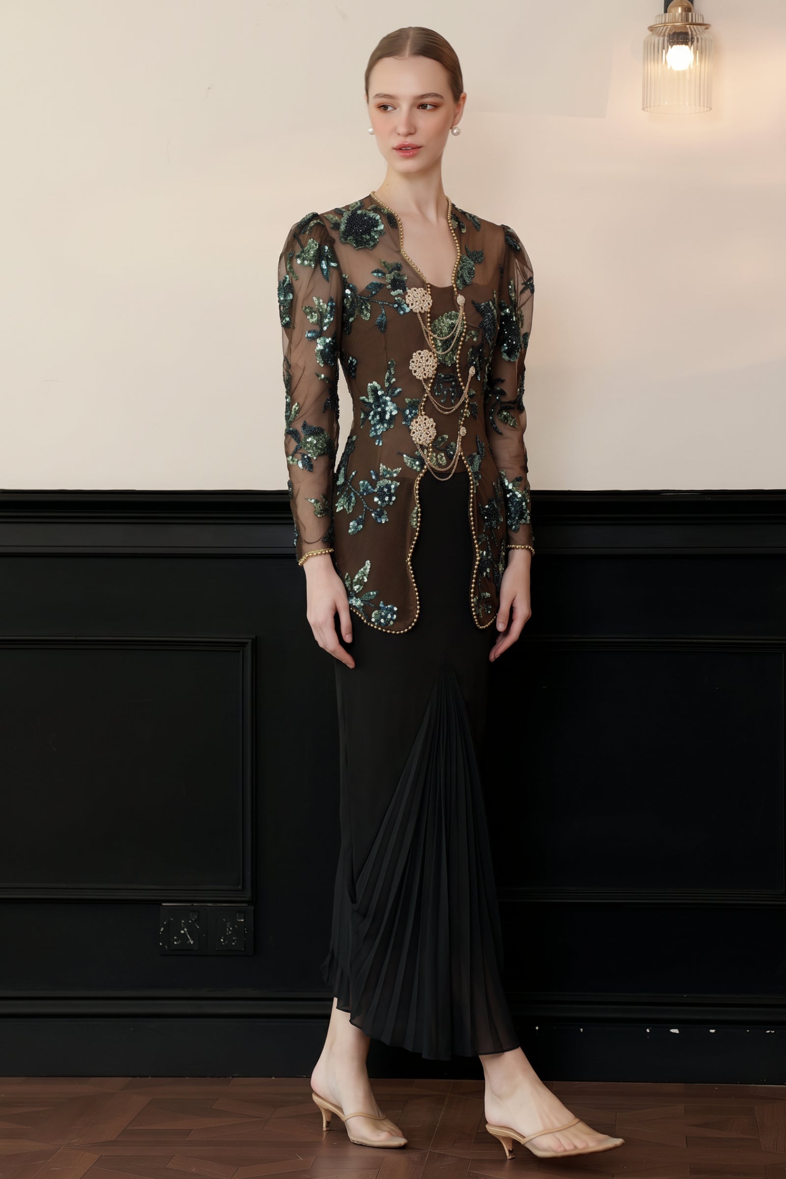 Soilera Noir Kebaya Set (Black)