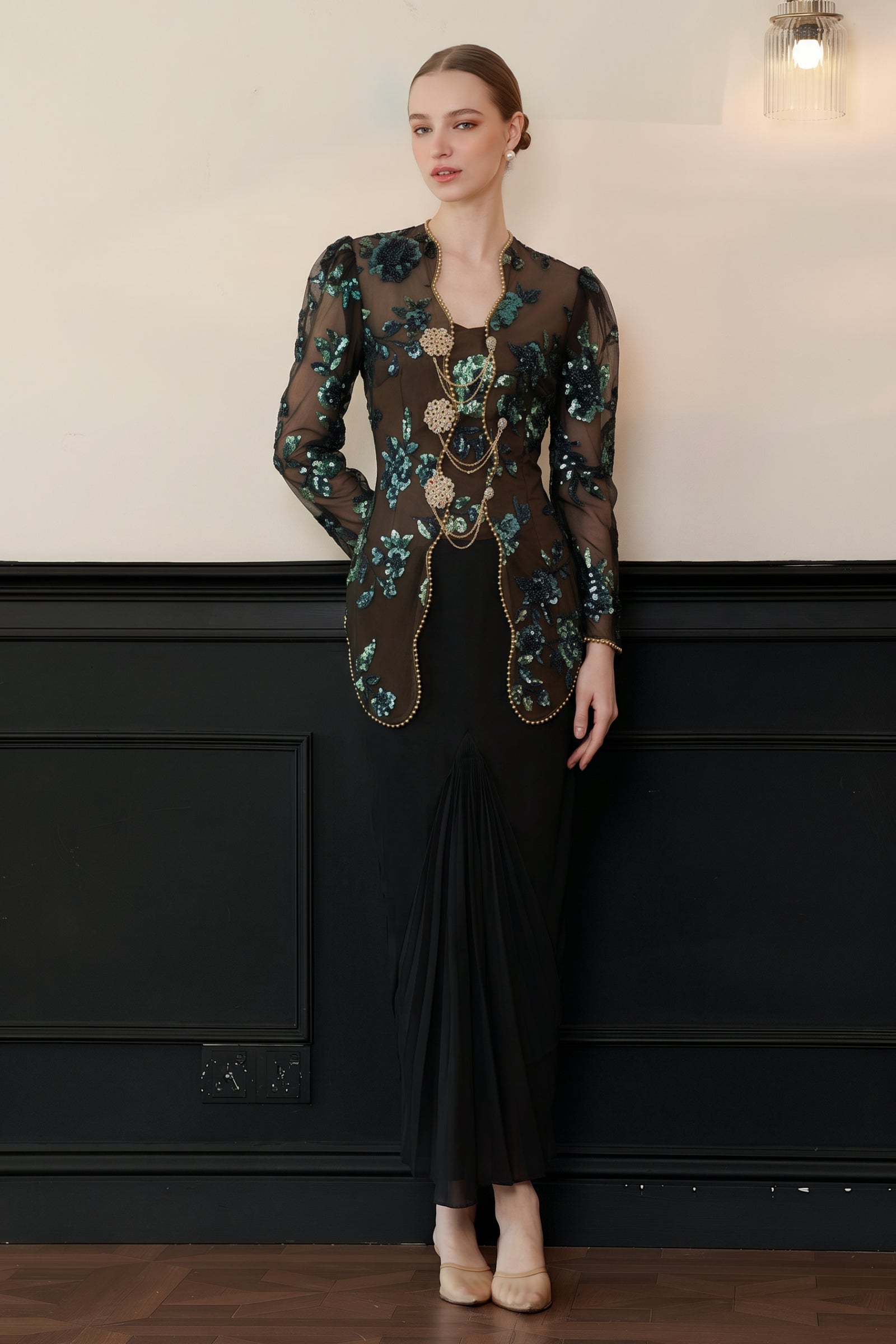 Soilera Noir Kebaya Set (Black)