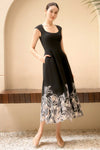 Delarose Padded Dress (Black)