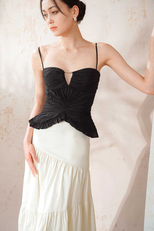 Dazel Poplin Top (Black)