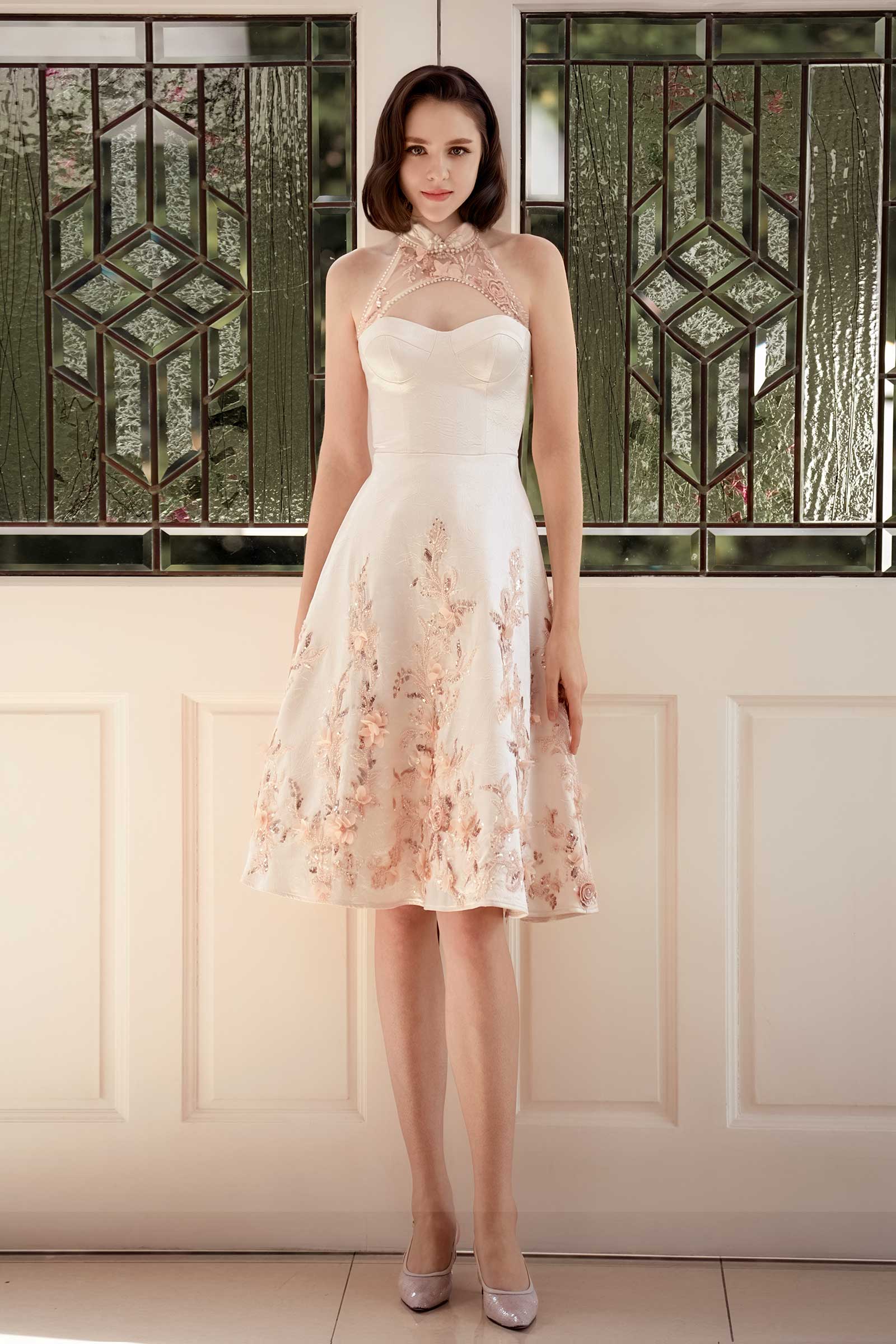 Camelia Dress (Champagne)