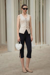 Sienne Belted Capri Pants (Black)