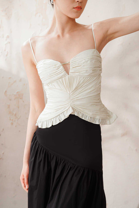 Dazel Poplin Top (White)