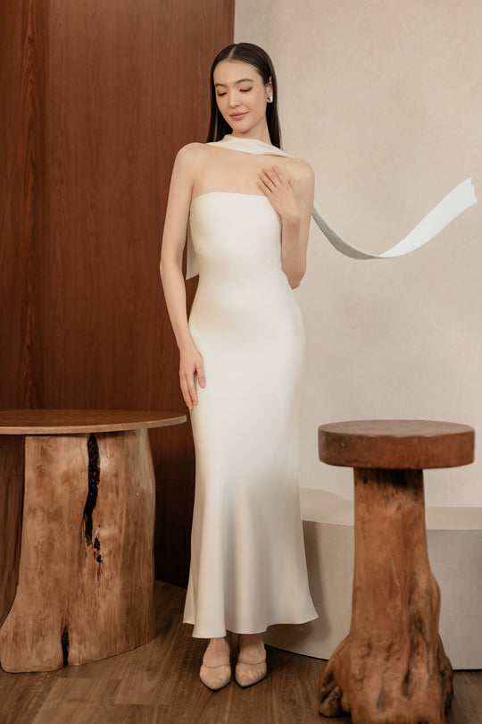 Etoile Scarf Dress (Pearl)