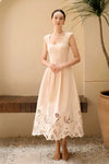 Delarose Padded Dress (Ivory)