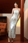 Lumière Pearl Sequin Dress (White)