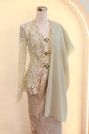Enchanting Shawls with Brooch (Sage) (Non Returnable)