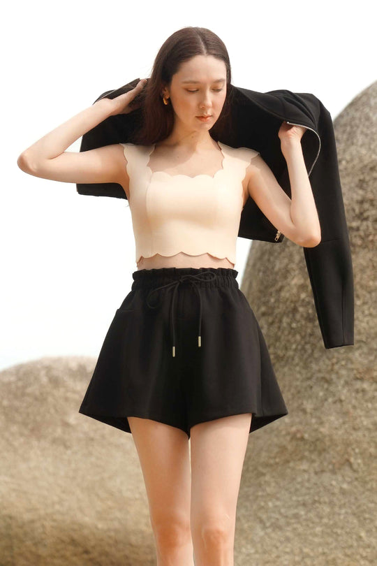 Doriye Drawstring Shorts (Black)