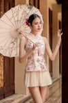 BACKORDER Elowen Qipao Romper (Pink)