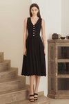 Douxe Scallop Hem Dress (Black)