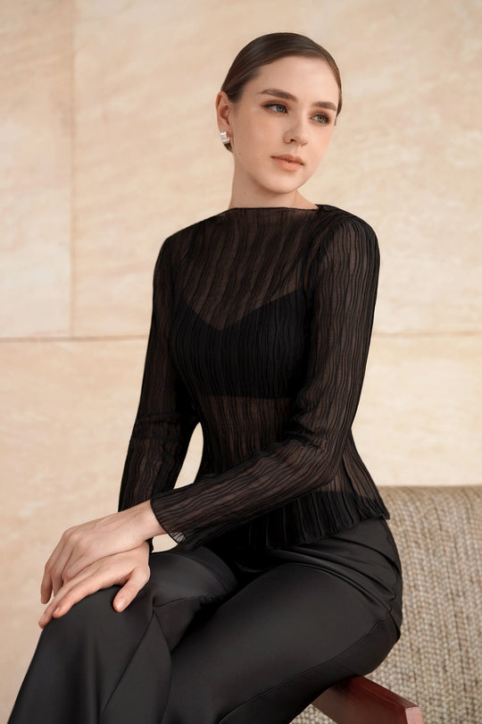 Bea 2-Way Sheer Set (Black)