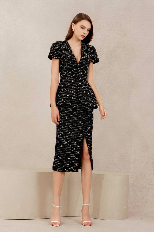 Eclat Tweed Skirt (Black)