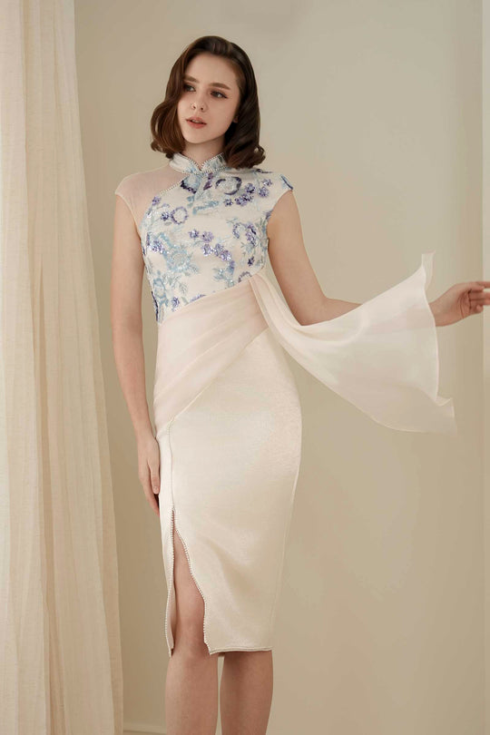 Zhu En Qipao (Blue Sequins)