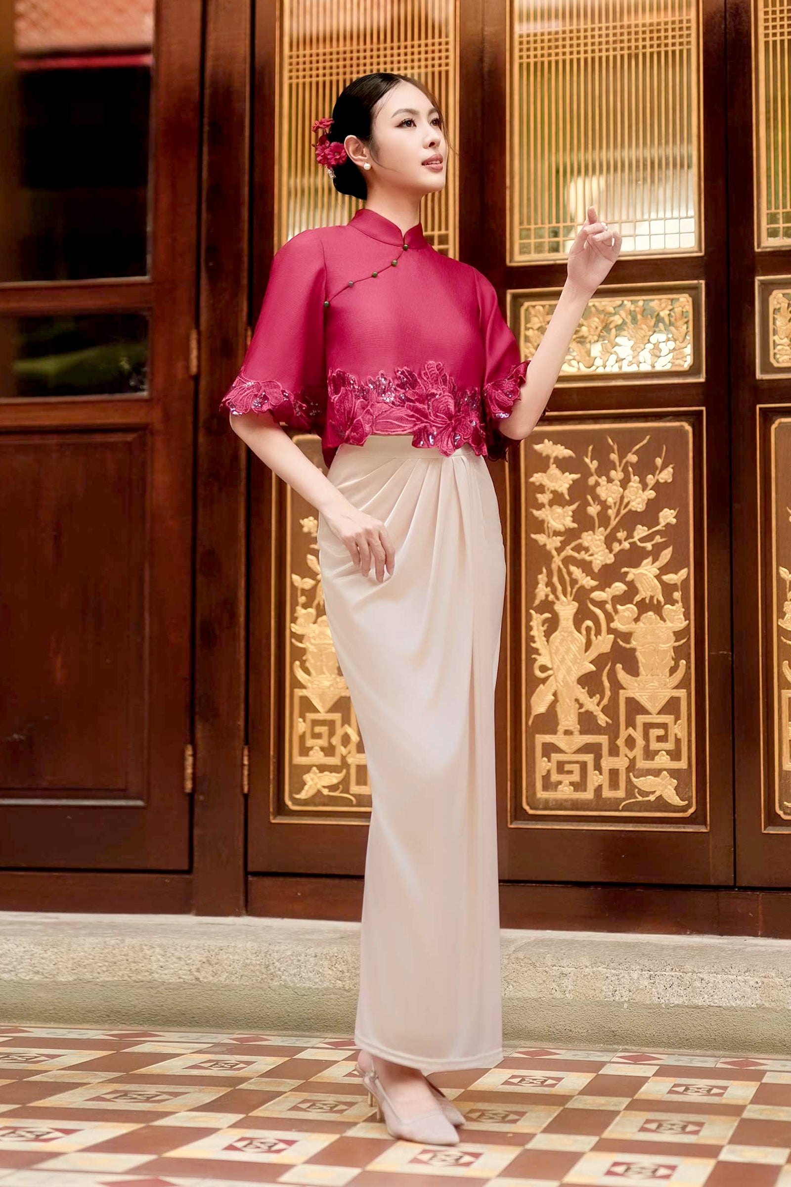 Diavene Skirt (Champagne)