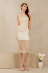 Delancia Padded Dress (Cream)