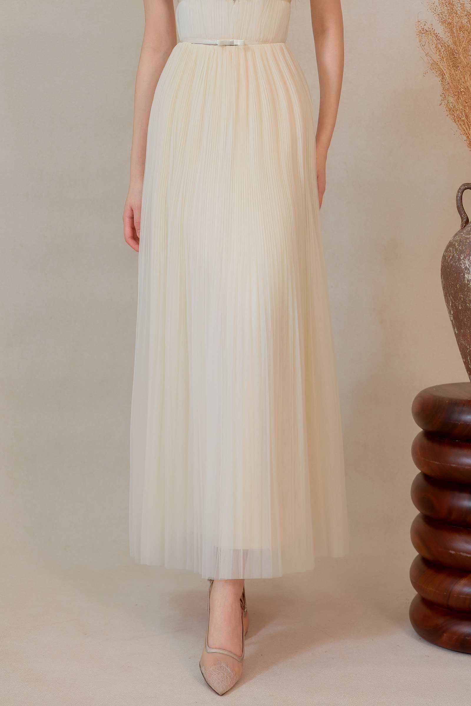 Diaveriale Tulle Skirt (Cream)