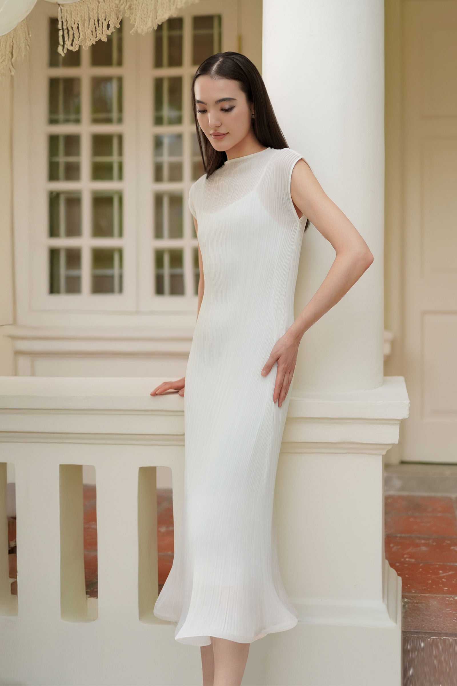 Éther Belted Dress (White)