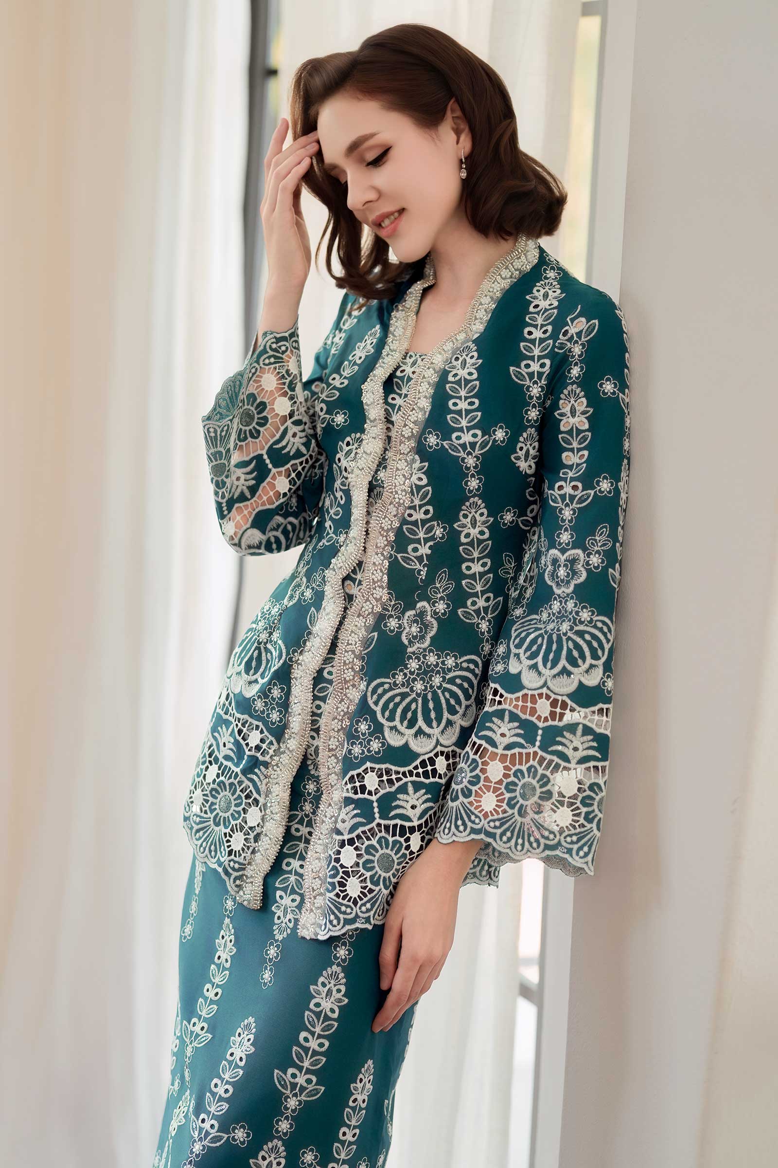 Embun Kebaya Set (Teal)