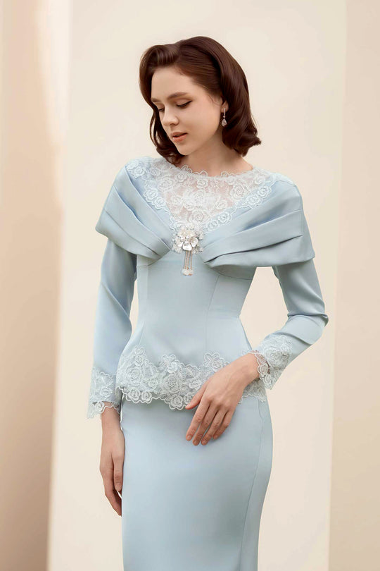Rembulan Kebaya Top (Blue)