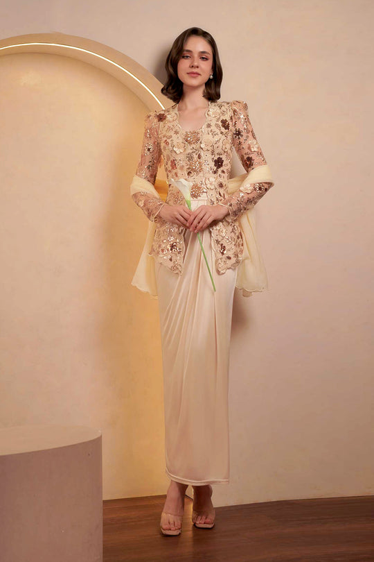 Sapphire Classic Kebaya Set (Gold)